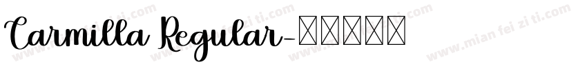 Carmilla Regular字体转换